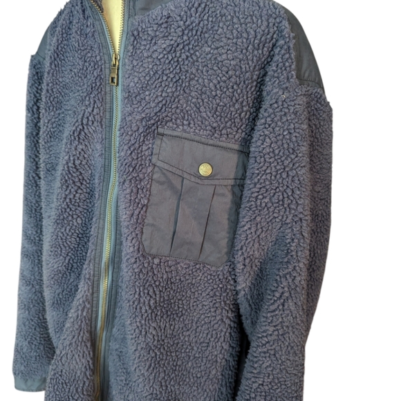 Peter Millar Autumn High Pile blue zip front Fleece Jacket sz 2XL - Picture 8 of 11